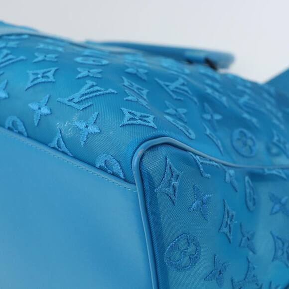 LOUIS VUITTON Mesh Keepall Triangle 50 Boston Bag Turquoise Blue M45048 - Picture 16 of 16